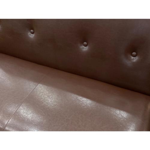 バイキャストPUソファ ライトブラウン ミート