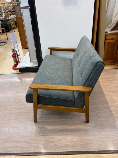 厚手ファブリックソファ グレー ミート