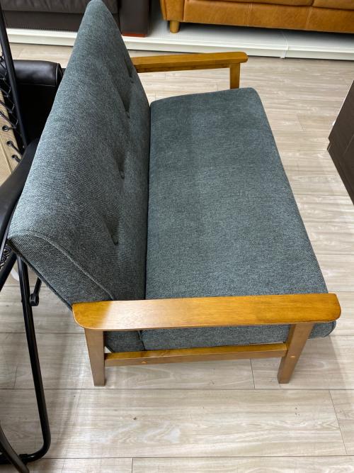 厚手ファブリックソファ グレー ミート