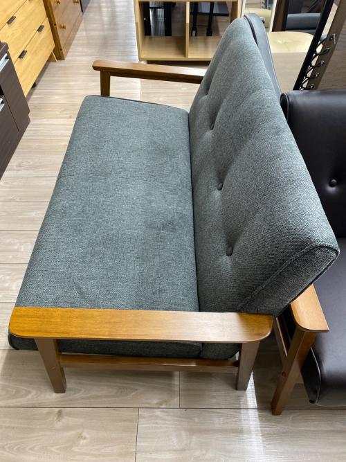 厚手ファブリックソファ グレー ミート