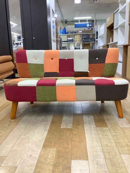 2人掛けソファー  パッチワーク