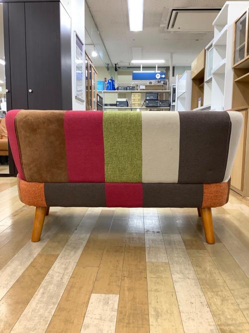 2人掛けソファー  パッチワーク