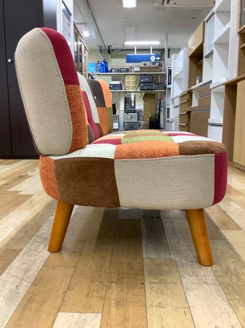 2人掛けソファー  パッチワーク