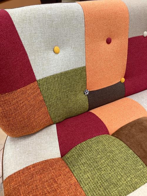 2人掛けソファー  パッチワーク
