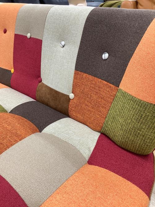 2人掛けソファー  パッチワーク