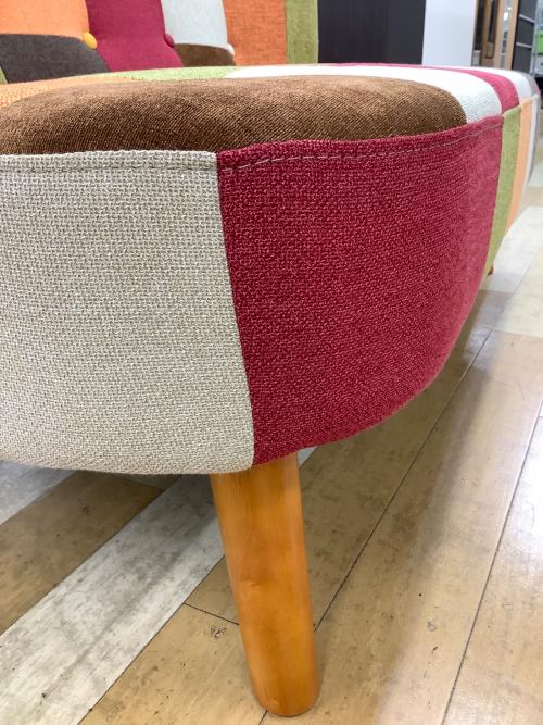 2人掛けソファー  パッチワーク