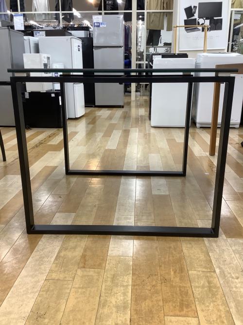 ニトリ セラミック天板テーブル 輪じみ グレー×ブラック