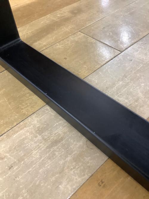 ニトリ セラミック天板テーブル 輪じみ グレー×ブラック