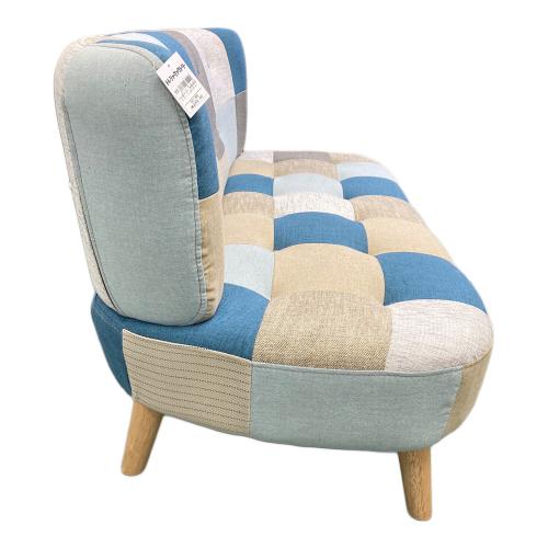 2人掛けソファー デイジー パッチワークブルー