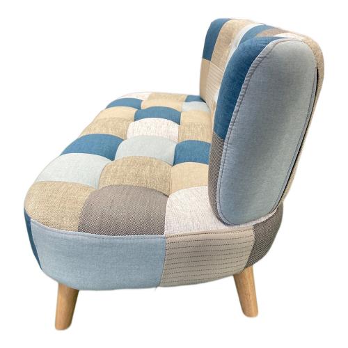 2人掛けソファー デイジー パッチワークブルー