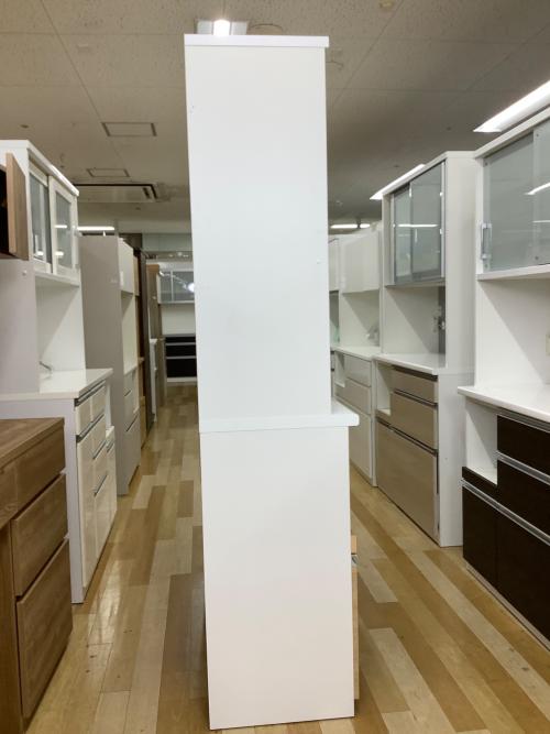 松田家具 (マツダカグ) レンジボード モイス加工 ソフトクローズ ナチュラル×ホワイト
