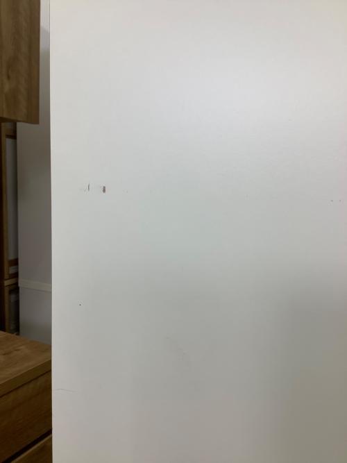 松田家具 (マツダカグ) レンジボード モイス加工 ソフトクローズ ナチュラル×ホワイト