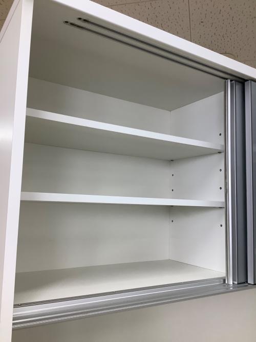 松田家具 (マツダカグ) レンジボード モイス加工 ソフトクローズ ナチュラル×ホワイト