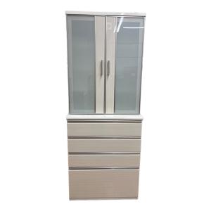 ニトリ 2枚扉 食器棚 80DB WH ホワイト