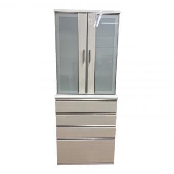 ニトリ 2枚扉 食器棚 80DB WH ホワイト