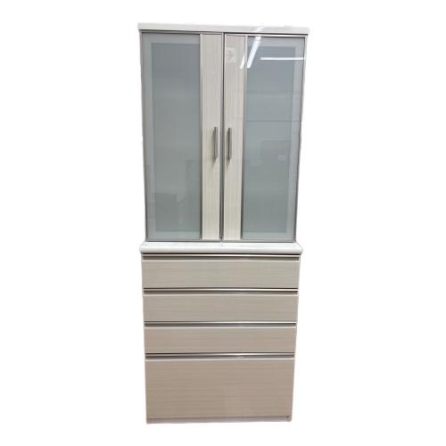 ニトリ 2枚扉 食器棚 80DB WH ホワイト