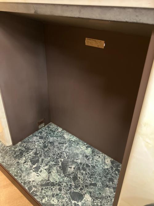 暖炉型コンソールテーブル グレー