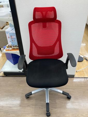 デスクチェア レッド×ブラック