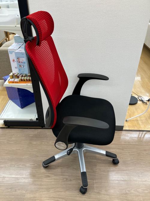 デスクチェア レッド×ブラック