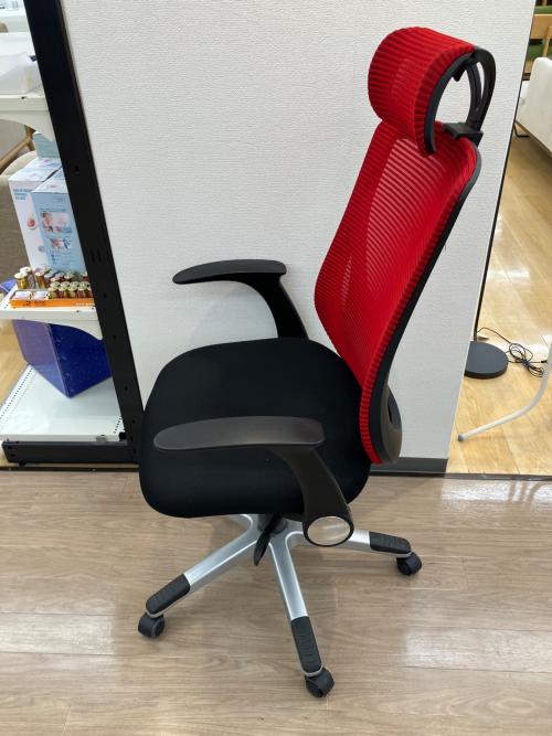 デスクチェア レッド×ブラック