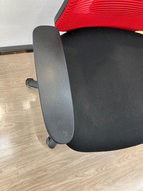 デスクチェア レッド×ブラック