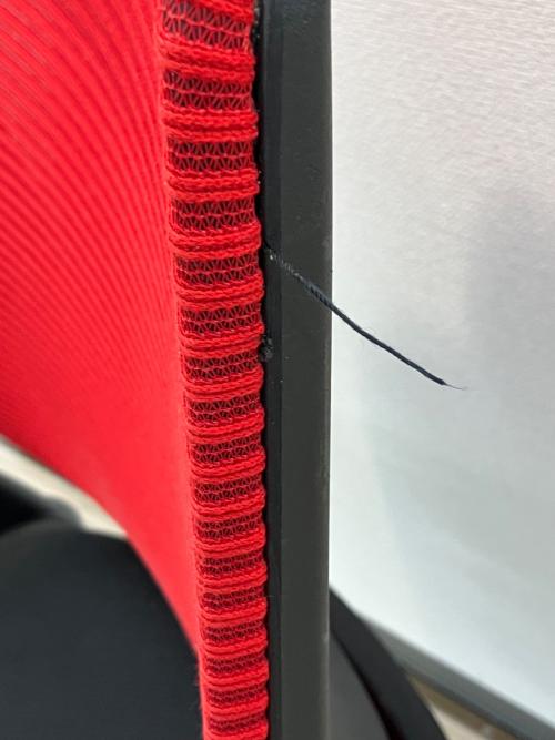 デスクチェア レッド×ブラック