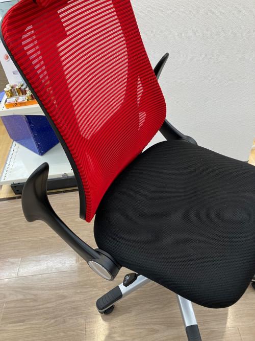 デスクチェア レッド×ブラック