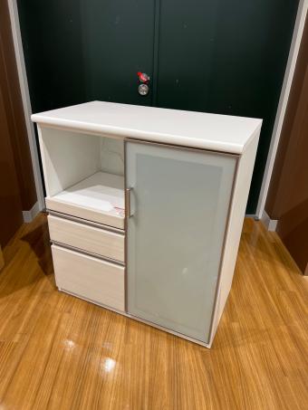 ニトリ キッチンカウンター 1枚扉 ホワイト Nポスティア90 WH