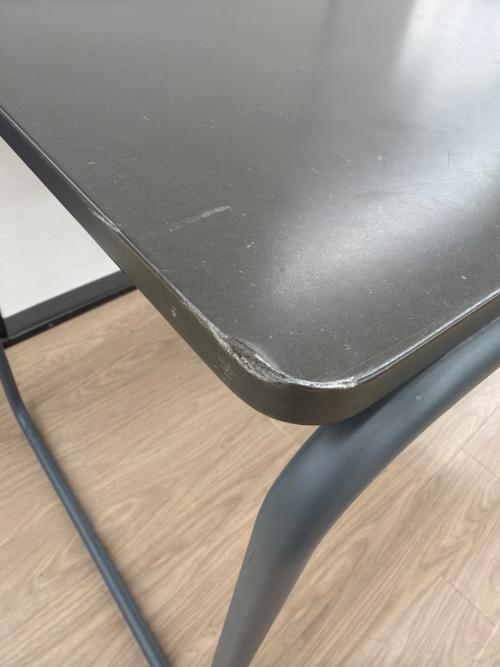 無印良品 (ムジルシリョウヒン) スチールパイプデスク ダークグレー