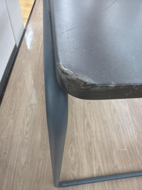 無印良品 (ムジルシリョウヒン) スチールパイプデスク ダークグレー