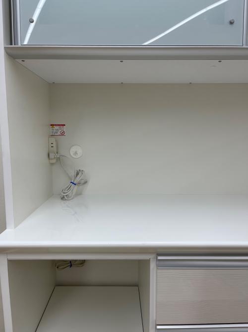 松田家具 (マツダカグ) レンジボード モイス加工 ソフトクローズ ホワイト