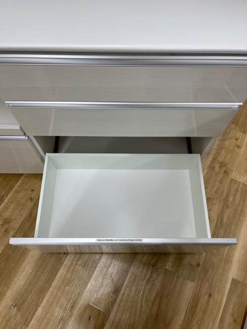 松田家具 (マツダカグ) レンジボード モイス加工 ソフトクローズ ホワイト