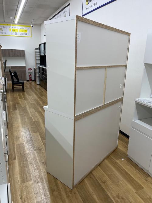 松田家具 (マツダカグ) レンジボード モイス加工 ソフトクローズ ホワイト