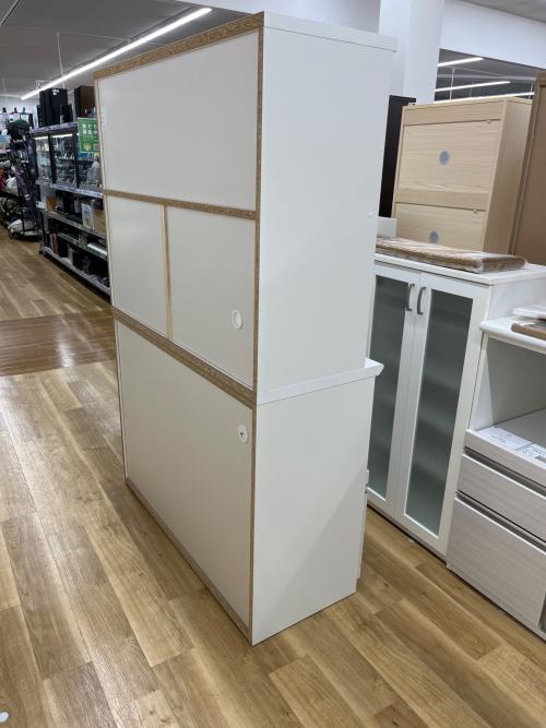 松田家具 (マツダカグ) レンジボード モイス加工 ソフトクローズ ホワイト
