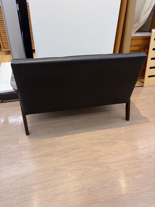 2人掛けソファー ブラウン×ブラック