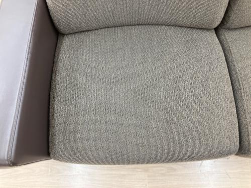 2人掛けソファー ブラウン×グレー