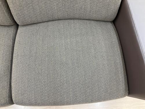 2人掛けソファー ブラウン×グレー