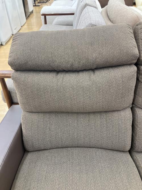 2人掛けソファー ブラウン×グレー