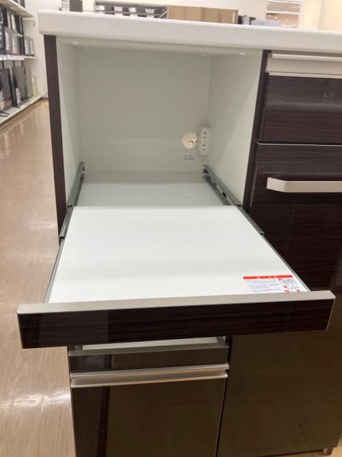 キッチンカウンター モイス加工 ダークブラウン×ホワイト