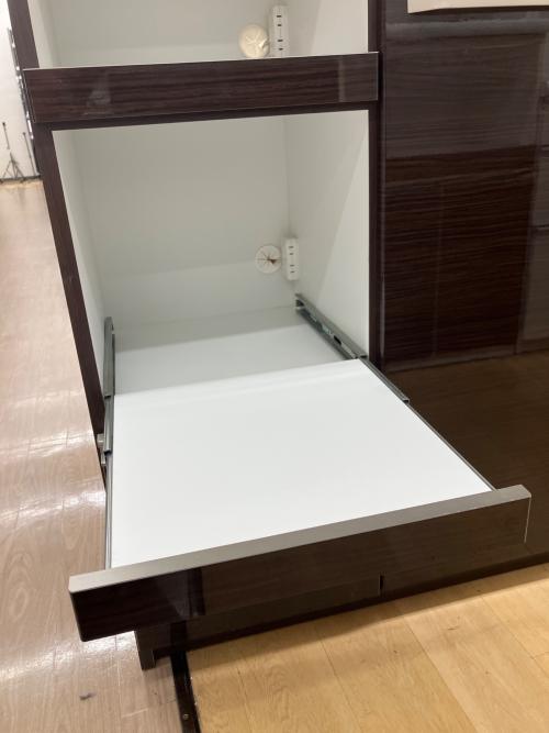 キッチンカウンター モイス加工 ダークブラウン×ホワイト