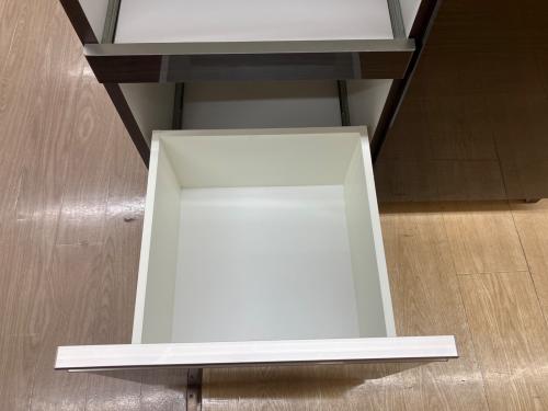 キッチンカウンター モイス加工 ダークブラウン×ホワイト