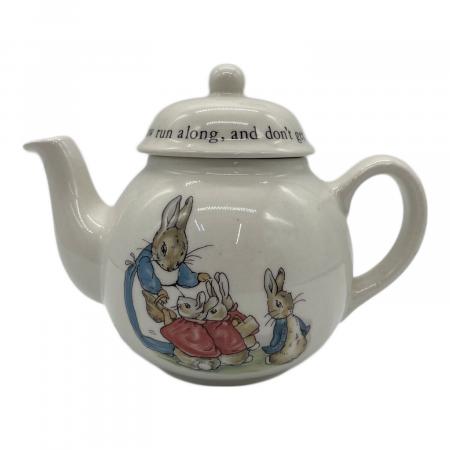 未使用　ウェッジウッド　ピーターラビット ティーポットセット WEDGWOOD - 【美品】旧ロゴ ウェッジウッド☆ピーターラビット