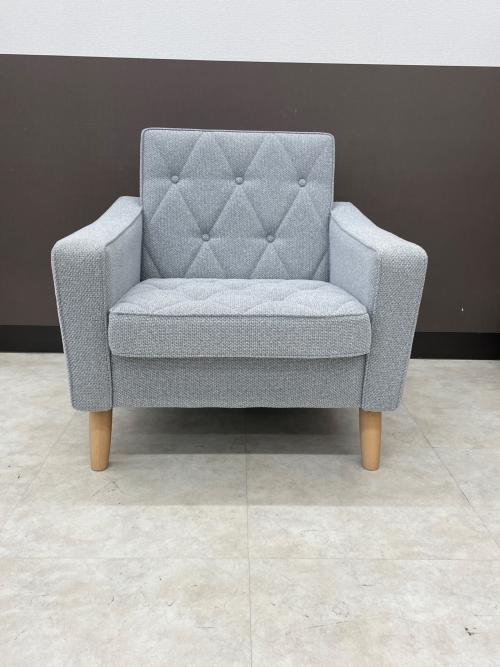 カリモク60 (カリモクロクマル) ロビーチェア 1シーター アイボリー 59 1人掛け U36210ZE ファブリック ミストグレー