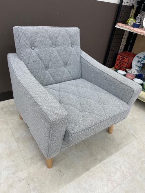 カリモク60 (カリモクロクマル) ロビーチェア 1シーター アイボリー 59 1人掛け U36210ZE ファブリック ミストグレー