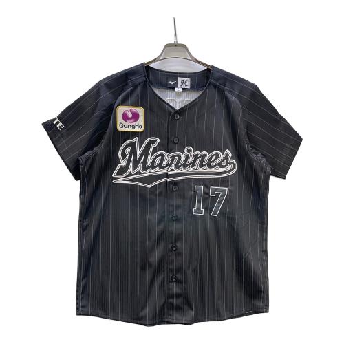 MIZUNO (ミズノ) 完全試合記念ユニフォーム メンズ SIZE M ブラック ビジター 千葉ロッテマリーンズ ＃17 佐々木朗望