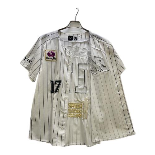 MIZUNO (ミズノ) 完全試合記念ユニフォーム メンズ SIZE M ホワイト ホーム用 千葉ロッテマリーンズ #17 佐々木朗希
