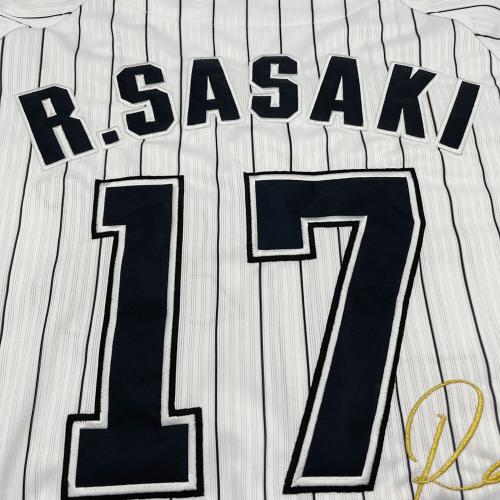 MIZUNO (ミズノ) 完全試合記念ユニフォーム メンズ SIZE M ホワイト ホーム用 千葉ロッテマリーンズ #17 佐々木朗希