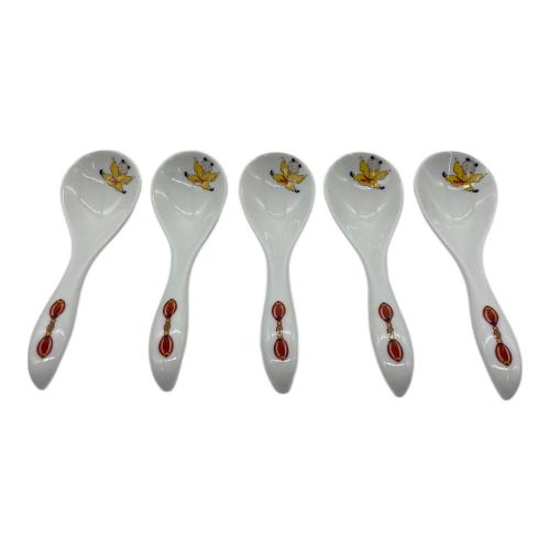 NARUMI (ナルミ) 八角皿＆レンゲ チャーハン皿 唐子 5Pセット