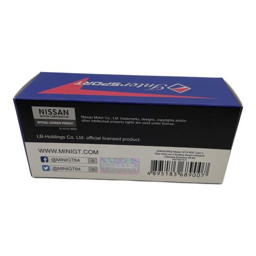 MINI GT (ミニジーティー) ダイキャストカー LB★WORKS Nissan GT-R タイプ2 リアウィング バーション3 InterSPORT 40周年記念 インドネシア限定