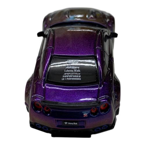MINI GT (ミニジーティー) ダイキャストカー LB★WORKS Nissan GT-R (R35) タイプ1 リアウイング バージョン2 マジックパープル